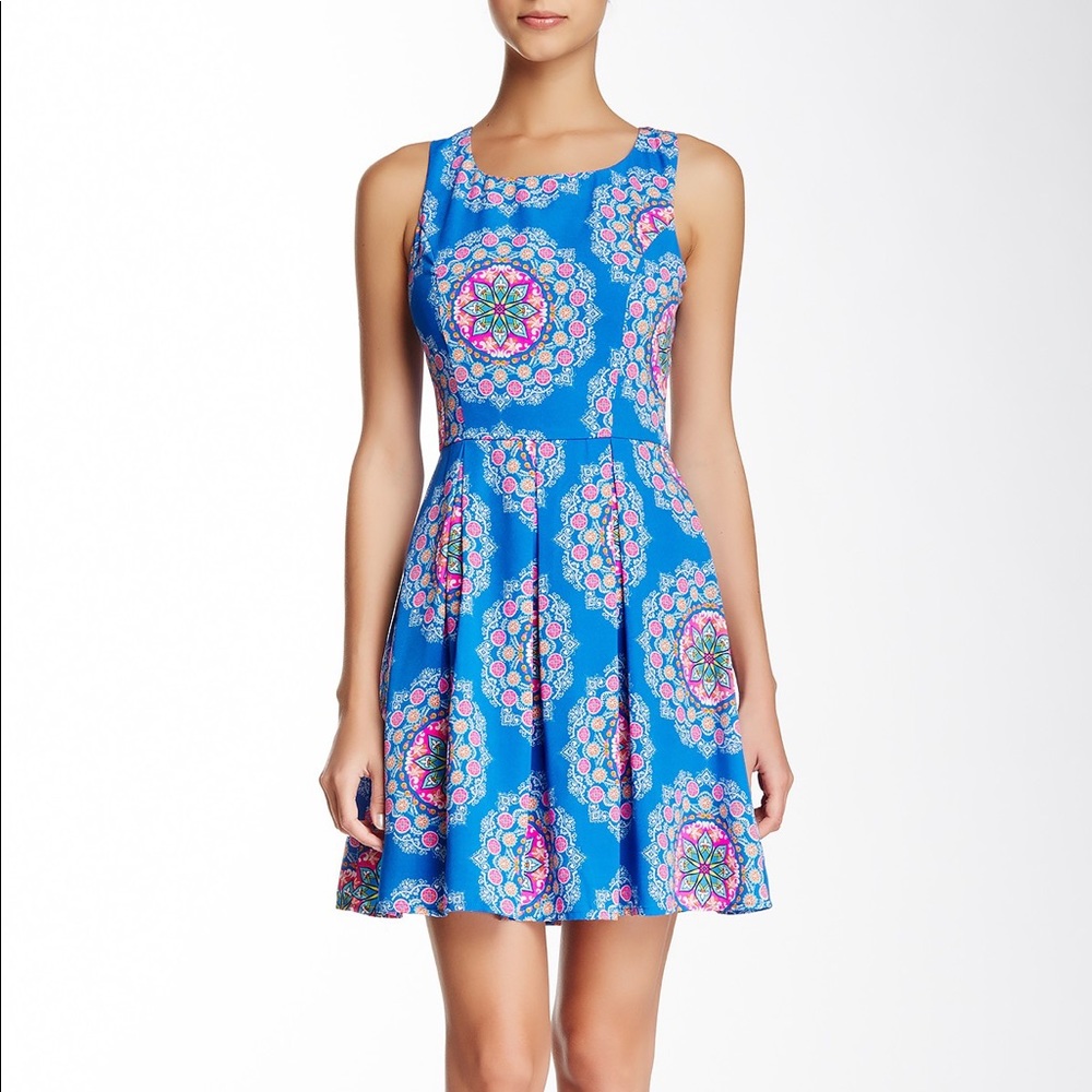Medallion Print, A-line Dress